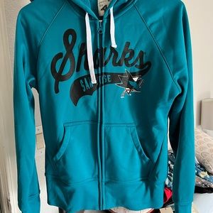 San Jose Sharks Zip Up hoodie size med